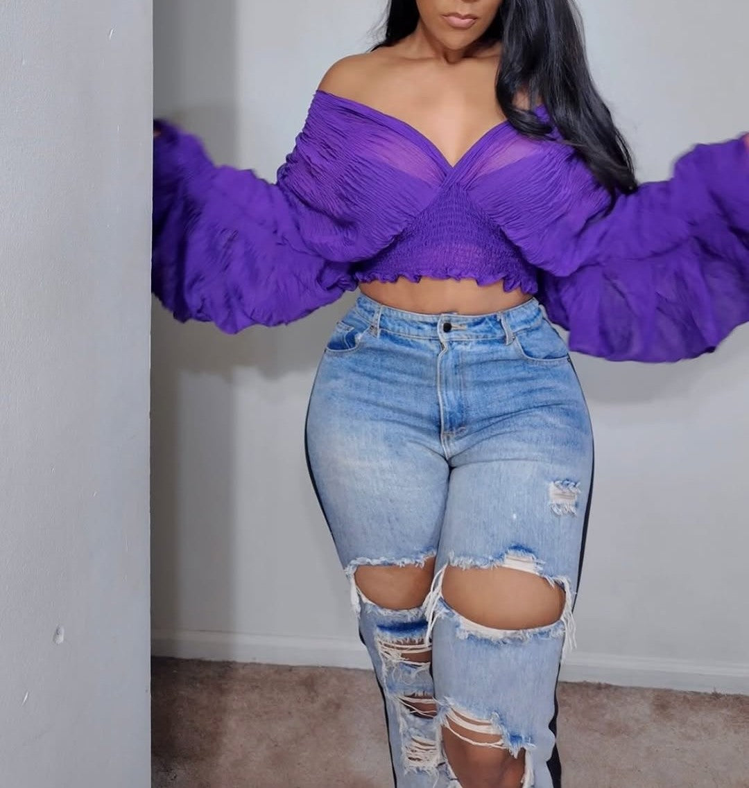 Lace Bell Sleeve Tops