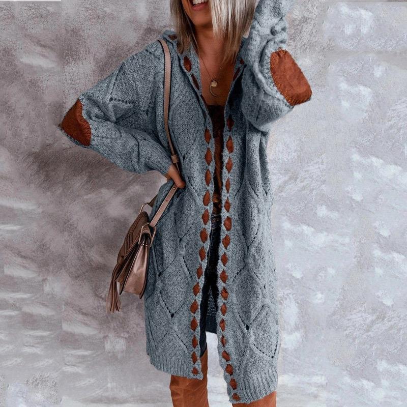 Long Sleeve Braid Sweater Coat