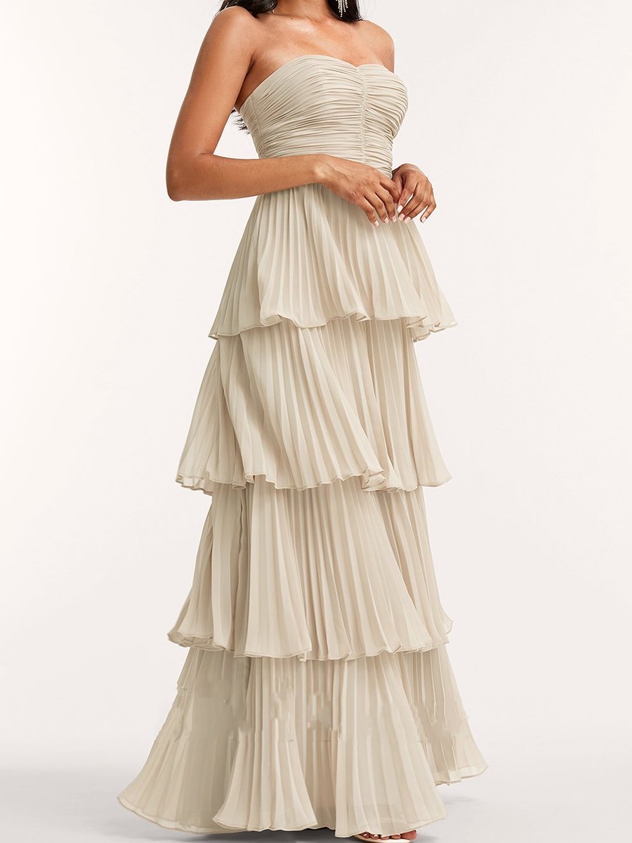 A- Line Chiffon Gown